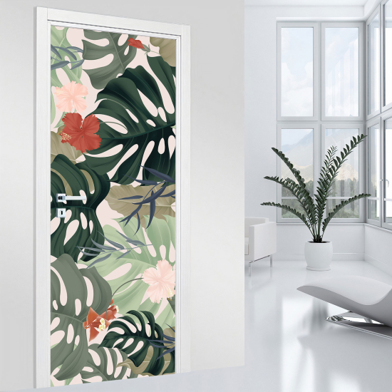 Door Sticker - Decal - Leaves