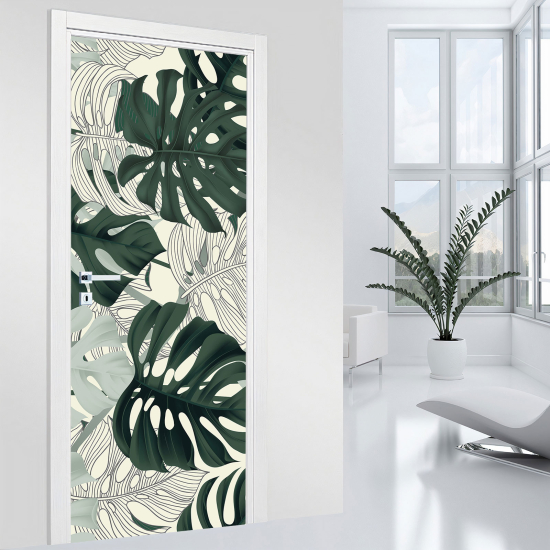 Door Sticker - Decal - Leaves