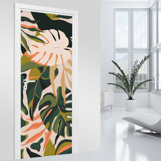 Door Sticker - Decal - Leaves