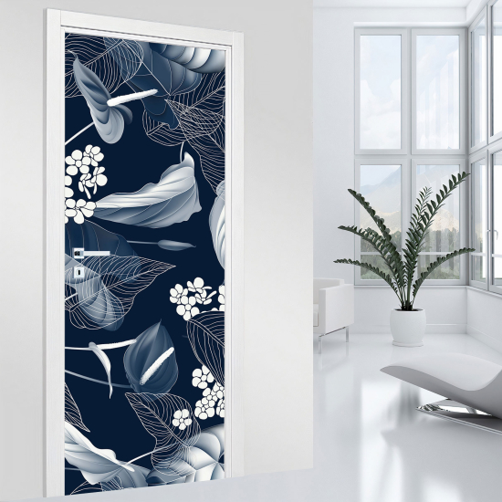 Door Sticker - Decal - Leaves