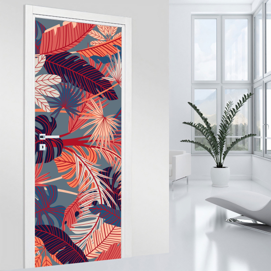 Door Sticker - Decal - Leaves