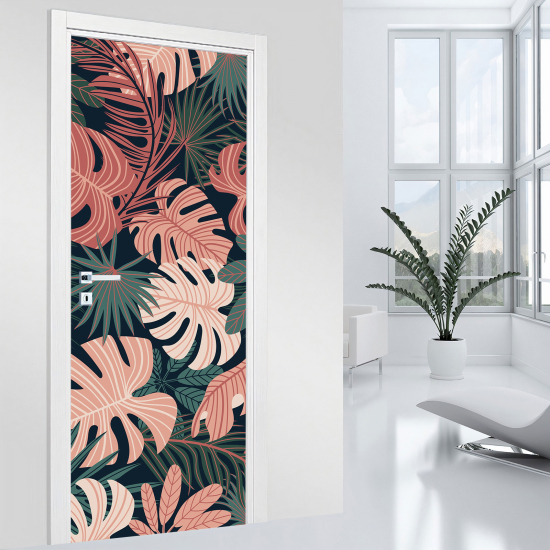 Door Sticker - Decal - Leaves