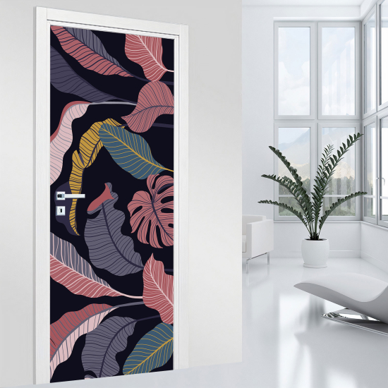 Door Sticker - Decal - Leaves