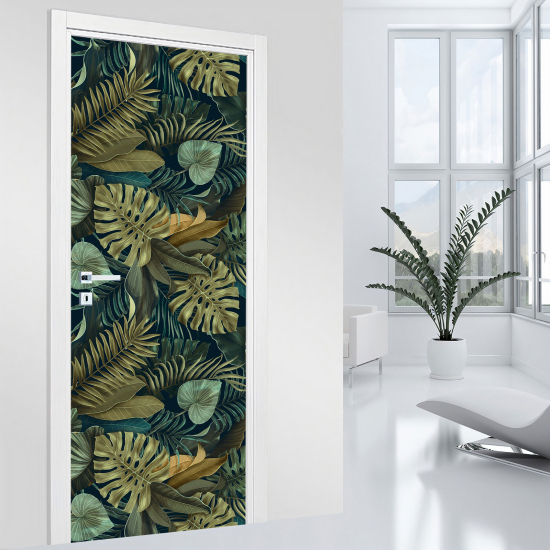 Door Sticker - Decal - Leaves