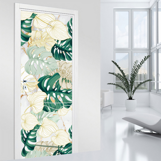 Door Sticker - Decal - Leaves