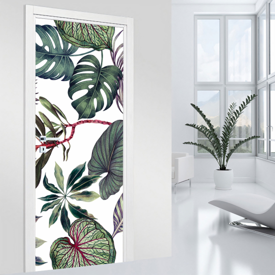 Door Sticker - Decal - Leaves