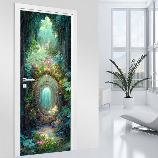 Door Sticker - Decal - Magic Forest