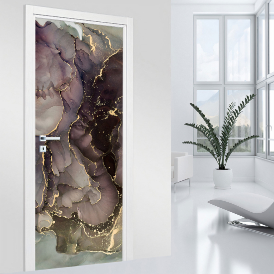 Door Sticker - Decal - Marbled effect