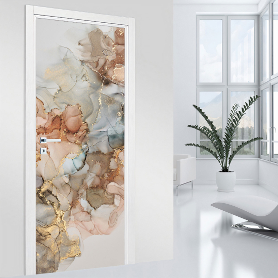 Door Sticker - Decal - Marbled effect