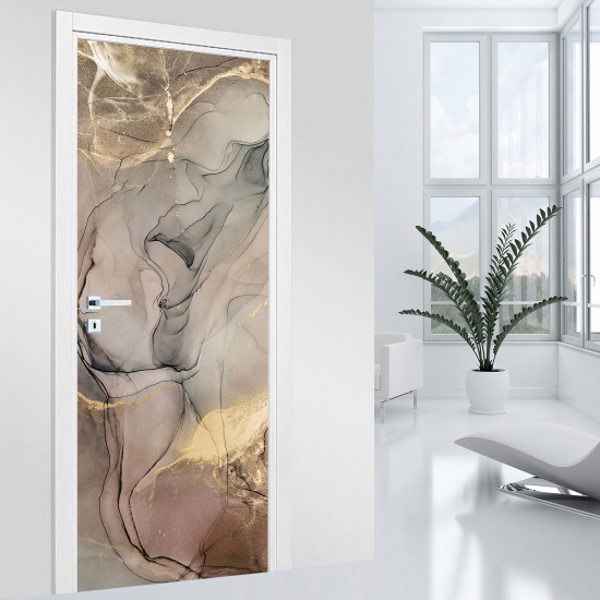 Door Sticker - Decal - Marbled effect