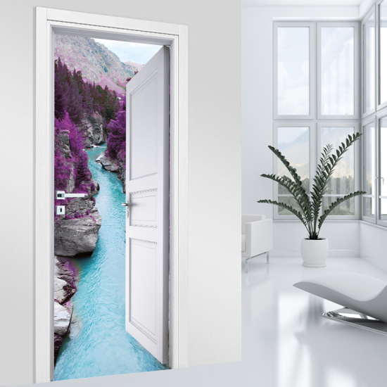 Door Sticker - Decal - River