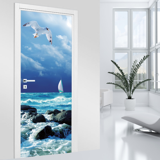 Door Sticker - Decal - Sea Boat