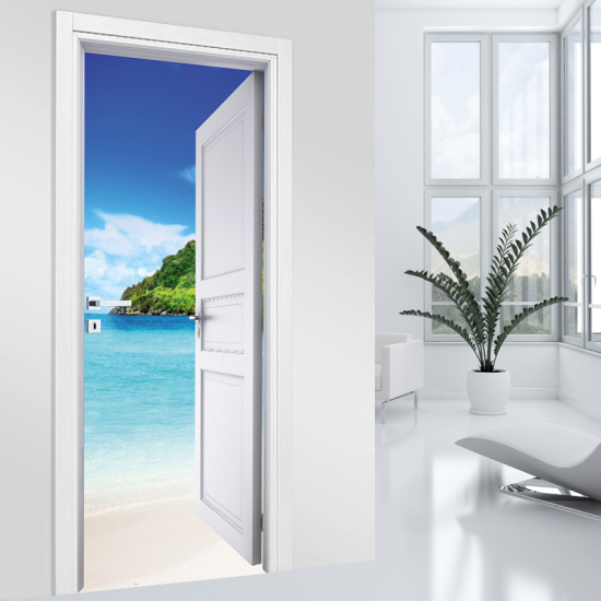 Door Sticker - Decal - Sea View