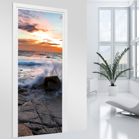 Door Sticker - Decal - Sea View