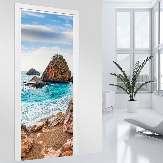 Door Sticker - Decal - Sea Waves