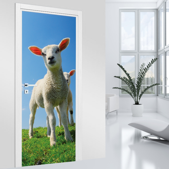 Door Sticker - Decal - Sheep