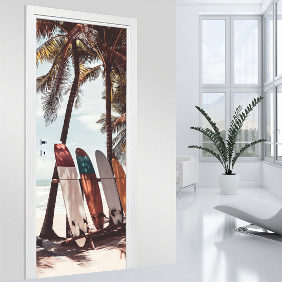 Door Sticker - Decal - Surfboards