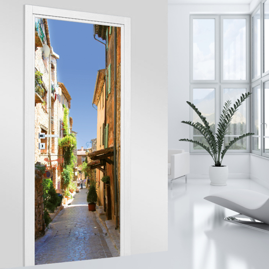 Door Sticker - Decal - Village Alley