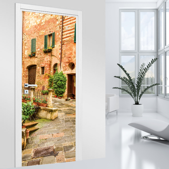 Door Sticker - Decal - Village Alley