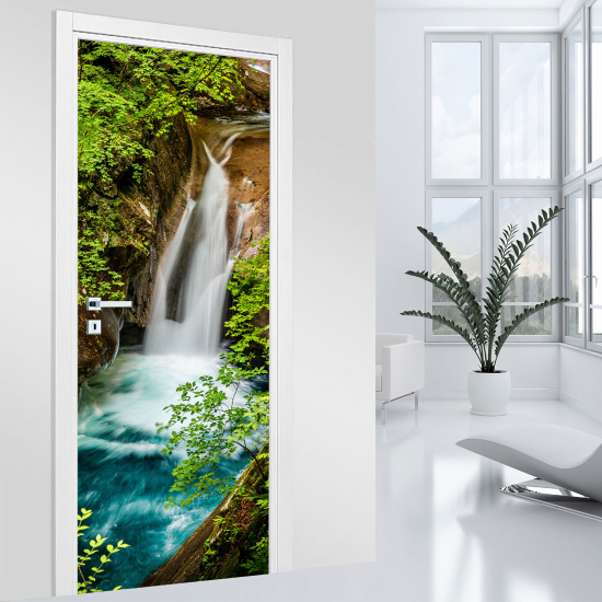 Door Sticker - Decal - Waterfall