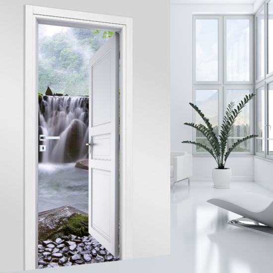 Door Sticker - Decal - Waterfall