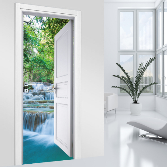 Door Sticker - Decal - Waterfalls