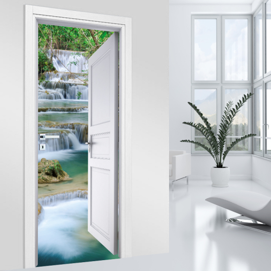 Door Sticker - Decal - Waterfalls