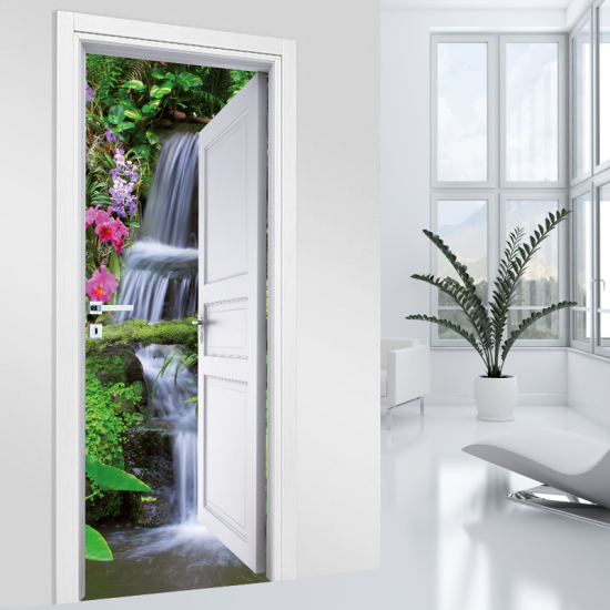 Door Sticker - Decal - Waterfalls