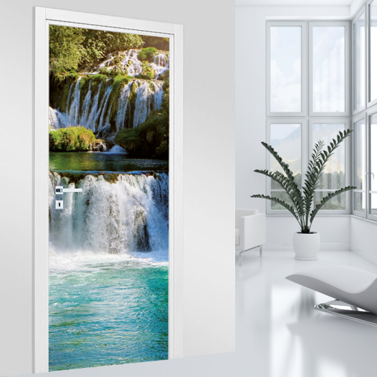 Door Sticker - Decal - Waterfalls