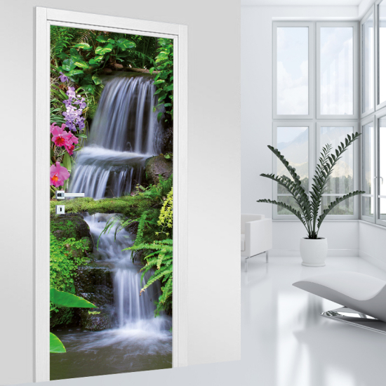 Door Sticker - Decal - Waterfalls