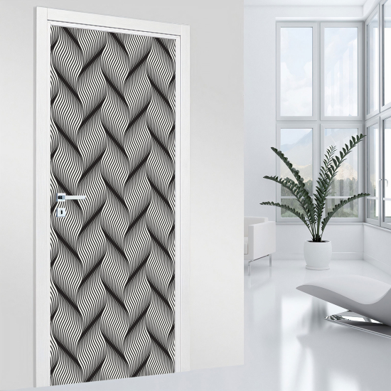 Door Sticker - Decal - Wavy Pattern