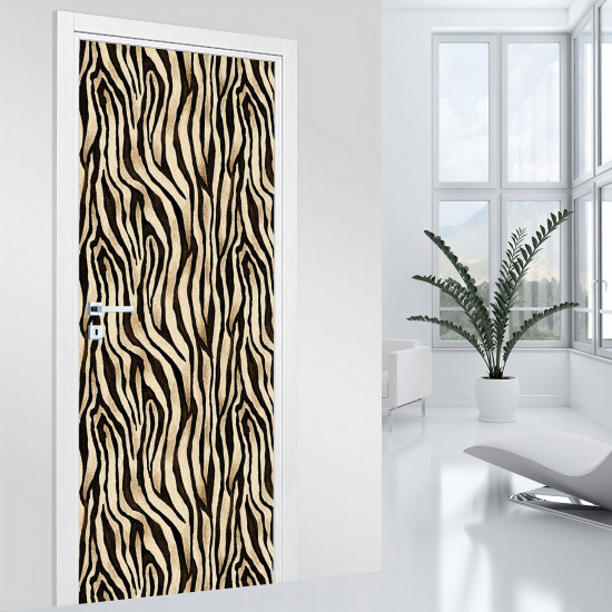 Door Sticker - Decal - Zebra pattern