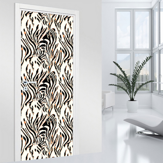 Door Sticker - Decal - Zebra pattern