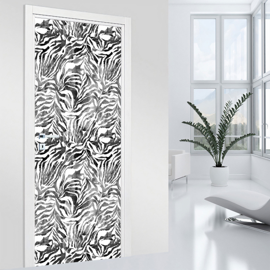 Door Sticker - Decal - Zebra pattern