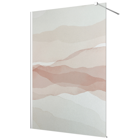 Frosted glass stickers for shower screens and windows - Abstract