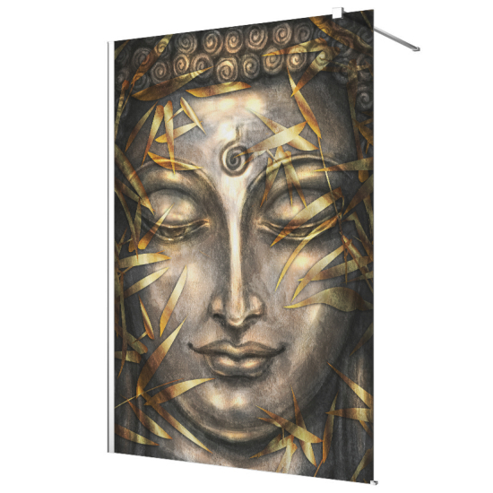 Frosted glass stickers for shower screens and windows - Buddha