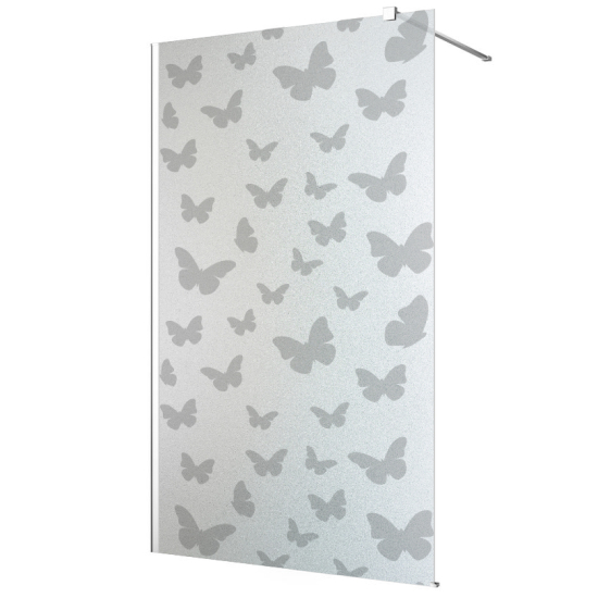 Frosted glass stickers for shower screens and windows - Butterflies