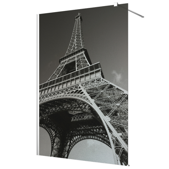 Frosted glass stickers for shower screens and windows - Eiffel Tower