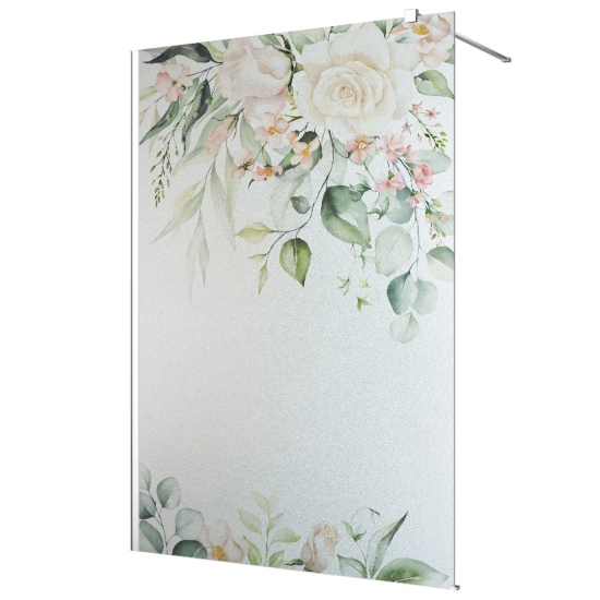 Frosted glass stickers for shower screens and windows - Flowers