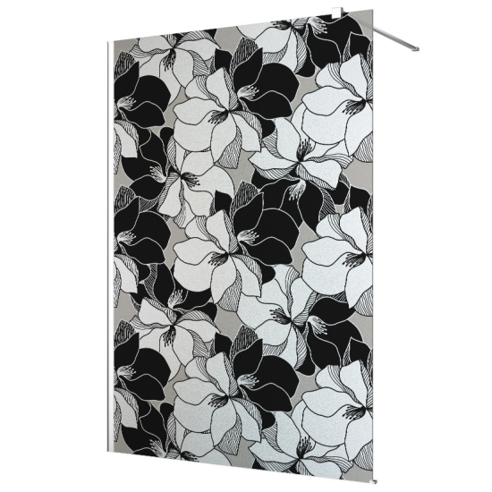 Frosted glass stickers for shower screens and windows - Flowers