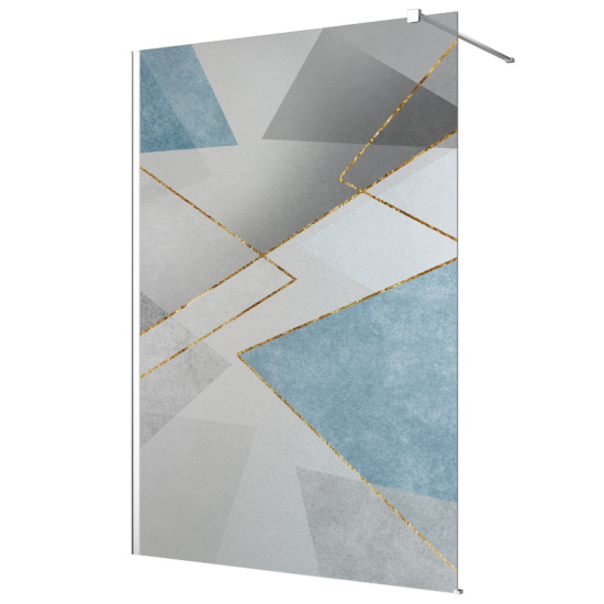 Frosted glass stickers for shower screens and windows - Geometric Pattern