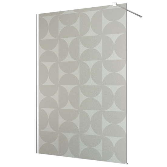 Frosted glass stickers for shower screens and windows - Geometric Pattern