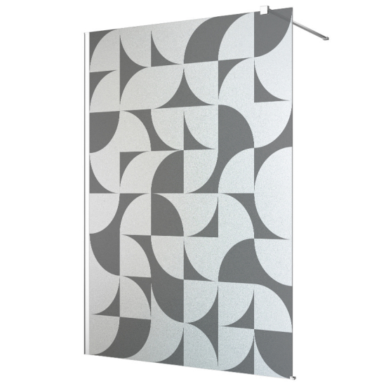 Frosted glass stickers for shower screens and windows - Geometric Pattern