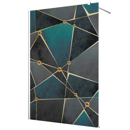 Frosted glass stickers for shower screens and windows - Geometric Pattern