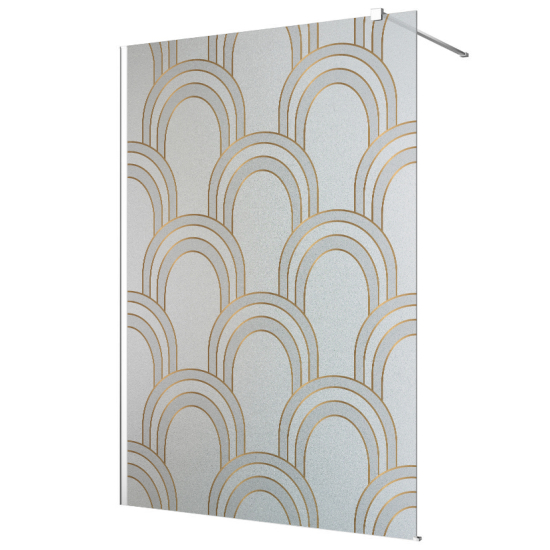 Frosted glass stickers for shower screens and windows - Geometric Pattern