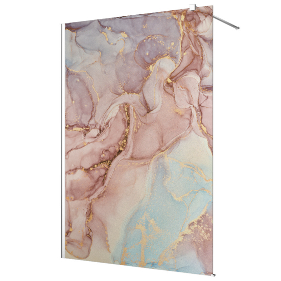 Frosted glass stickers for shower screens and windows - Marbled Effect