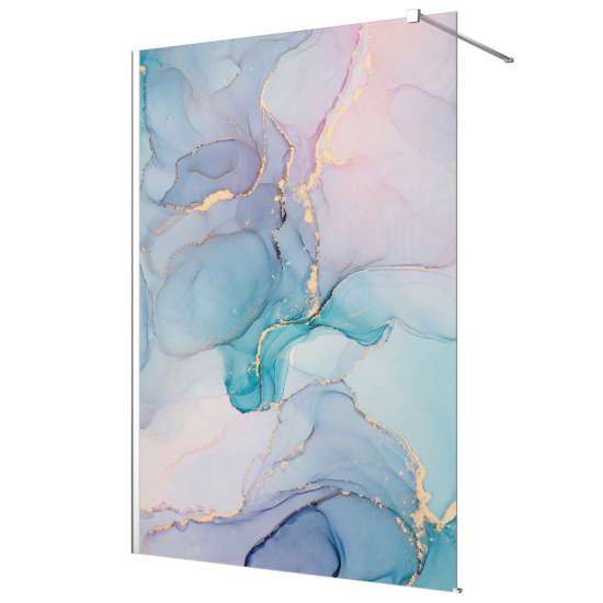 Frosted glass stickers for shower screens and windows - Marbled Effect