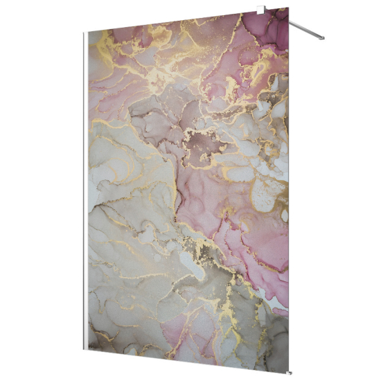 Frosted glass stickers for shower screens and windows - Marbled Effect