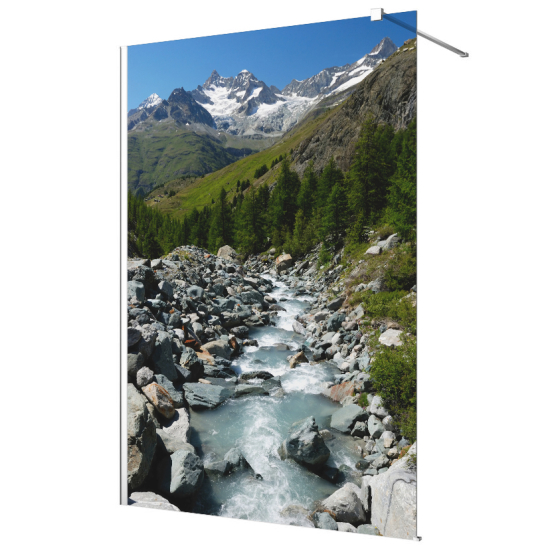 Frosted glass stickers for shower screens and windows - Mountain River