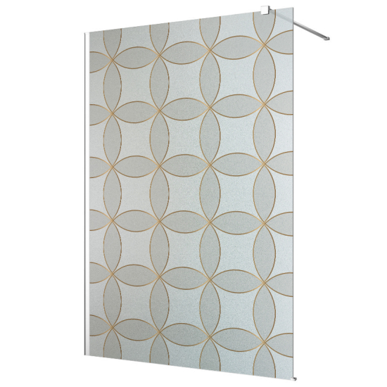 Frosted glass stickers for shower screens and windows - Oriental pattern